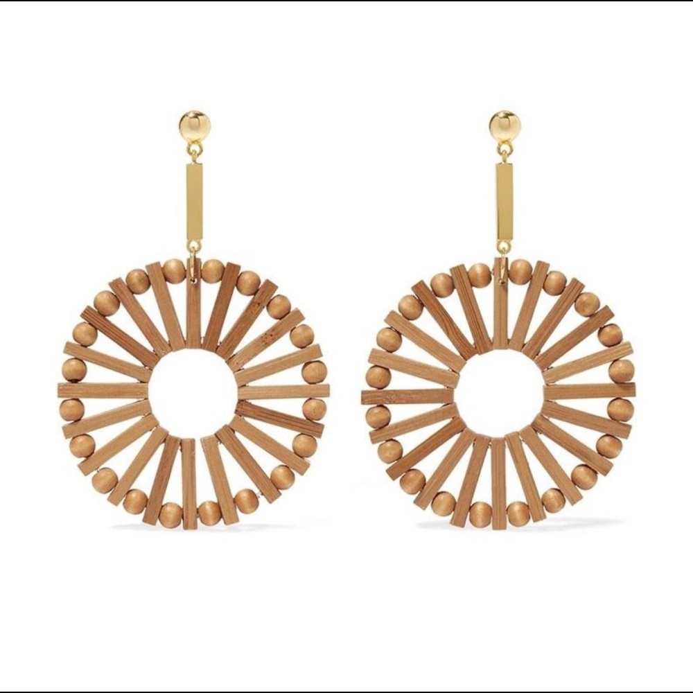 ‘Nefeli’ Round Bamboo Statement Earrings